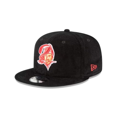 Black Tampa Bay Buccaneers Hat - New Era NFL Corduroy 9FIFTY Snapback Caps USA7612830